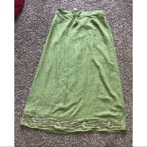 Green skirt